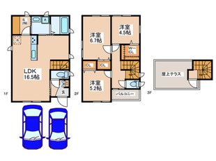 仮）瑞穂町新築戸建Ｂ棟の物件間取画像